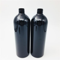 1L 1000ml noir vide en plastique cosmétique POUR ANIMAUX de COMPAGNIE shampooing lotion pompe bouteille