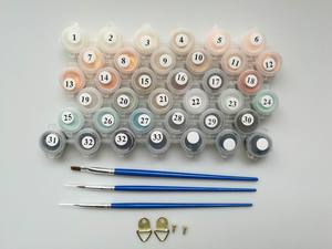 <span class=keywords><strong>Peinture</strong></span> par numéros sur toile avec cadre en bois, arbres paysagers, décoration de chambres - Product Image 4
