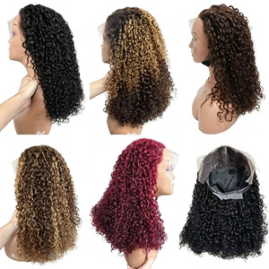 Promotion 80$ Letsfly <b>Pixies</b> Curly 99J 13x4 Lace <b>Wigs</b> Full Natural Human Hair Wholesales Factory 20Inches <b>Wigs</b> 4T30T4 - Product Image 1