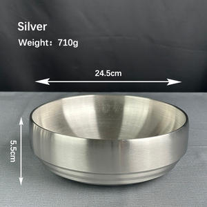 Высококачественная двухслойная Изолированная чаша из нержавеющей стали, Корейская кухня, термостойкая и прочная пищевая посуда - Product Image 1