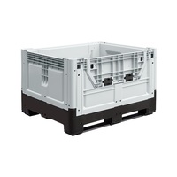 Caisse de rangement en plastique pliable et empilable pour entrepôt, idéale pour l'électronique, les produits et les articles d'épicerie