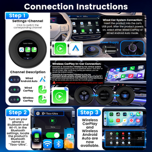 Adaptateur <span class=keywords><strong>CarPlay</strong></span> sans fil Carlinkit avec écran LCD multimédia 15 6350, 128 Go, 512 Go, Android Auto sans fil, boîte AI 4 en 1, <span class=keywords><strong>CarPlay</strong></span> pour BMW - Product Image 2