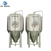 Cuve de Fermentation de Bière ZRBREW en Acier Inoxydable 304, 3BBL/5BBL/10BBL, Isobare, Réduction du Bruit, Refroidissement au Glycol, Nettoyage Facile, Garantie 5 Ans