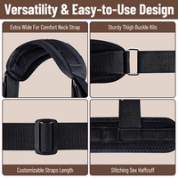 Sangle de Contrainte à Jambes Ouvertes BDSM avec Sangle de Cuisse Rembourrée pour Bondage, Jouets Sexuels en Polyester pour Homme et Femme