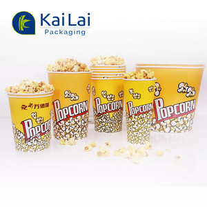 Biodegradable Custom Support Hot Sale <strong>Popcorn</strong> Bowl Plastic Container Movie Theater Buckets Disposable Paper <strong>Popcorn</strong> Bucket