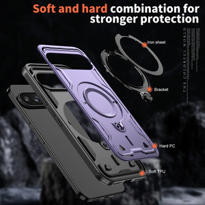 เคสโ<span class=keywords><strong>ท</strong></span>รศัพ<span class=keywords><strong>ท</strong></span>์กันกระแ<span class=keywords><strong>ท</strong></span>กแบบแม่เหล็ก 360 องศา °   ขาตั้งแบบวงแหวนหมุนได้ ป้องกันรอยนิ้วมือ ป้องกัน 4 มุม สำหรับกูเกิลพิกเซล 10 9 โปร XL - Product Image 4