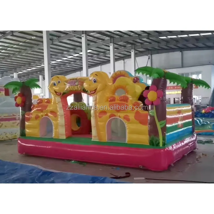 dinosaur inflatable slide 5x3m children bounce slide playground backyard bounce game OEM factory