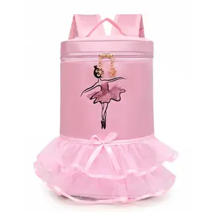 portable outdoor backpack Wholesale High Quality Custom Logo Kids Girls Dance Shoe Garment Bag Cute Ballet Dance Gym Bag