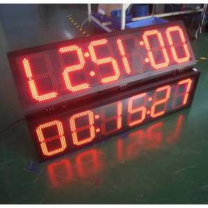 <span class=keywords><strong>4</strong></span> & 6 chữ số đồng hồ treo tường <span class=keywords><strong>LED</strong></span> hẹn giờ hiển thị kỹ thuật số cho ngoài trời <span class=keywords><strong>LED</strong></span> hiển thị đếm xuống nhiệt độ không thấm nước năng động đồng hồ - Product Image 4