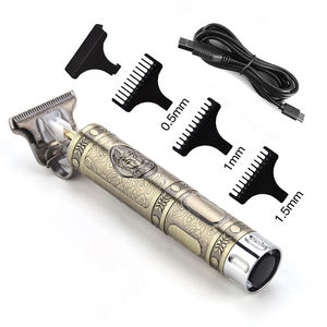 Tondeuse à cheveux en forme de T pour hommes Station de barbier Rasoir de sécurité Appareil de coupe de cheveux à piles pour le ménage - Product Image 2