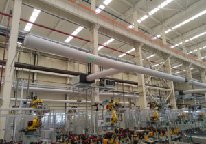 Buding Ligero Juego rápido Conductos de <span class=keywords><strong>Aire</strong></span> <span class=keywords><strong>Acondicionado</strong></span> Industrial Lavable <span class=keywords><strong>Textil</strong></span> Sistema HVAC Flexible Gimnasio Conducto de ventilación Calcetines - Product Image 3