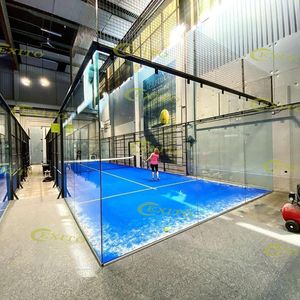EXITO Installation steam verfügbar Bestseller Panorama-Paddel platz Hochwertige <span class=keywords><strong>China</strong></span> Indoor Padel Courts Ausrüstung für Club - Product Image 1