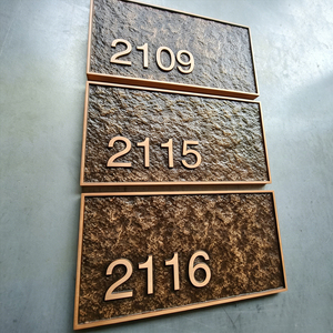 Nuovo Arrivo Targhetta Personalizzata per Porta, Numero <span class=keywords><strong>Civico</strong></span>, Insegna in Metallo Personalizzata, Targhe Indirizzo, Numeri Civici per Casa e Azienda - Product Image 1