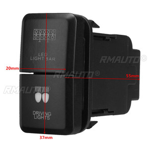 12V Dual Spot Fog Driving Roof Work Reverse Rear <b>LED</b> <b>Light</b> <b>Bar</b> Push Button Switch for Toyota Prado Hilux Landcruiser RAV4 HIACE - Product Image 4