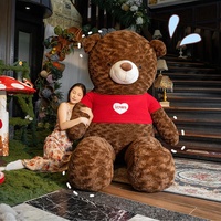 Ours en peluche extra large, grand ours en peluche, cadeau d'anniversaire, unisexe, polyester, coton PP, décoration de canapé de salon, jouets en peluche