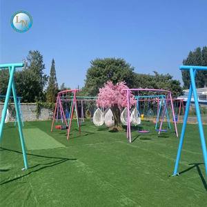 Attractions de balançoire à anneaux en acier Manèges de parc d'attractions pour enfants non alimentés à vendre - Product Image 2