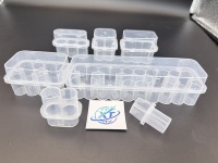 Boîte de 3ml-4 flacons transparents pour vaccin en poudre lyophilisée avec couvercle, boîte de rangement en plastique