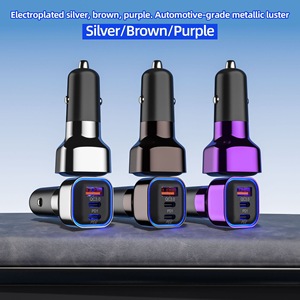 120W PD QC3.0 sạc xe hơi nhanh với 1 cổng <span class=keywords><strong>USB</strong></span> & <span class=keywords><strong>2</strong></span> cổng Loại C, sạc nhanh cho điện thoại iPhone <span class=keywords><strong>Android</strong></span> và máy tính bảng - Product Image 3