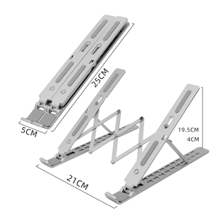 <span class=keywords><strong>Support</strong></span> pour <span class=keywords><strong>ordinateur</strong></span> <span class=keywords><strong>portable</strong></span> en aluminium réglable sur 10 niveaux, <span class=keywords><strong>support</strong></span> de bureau ergonomique pour MacBook, iPad, <span class=keywords><strong>HP</strong></span>, Dell, Lenovo, nouveau produit - Product Image 2