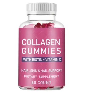 OEM Skin White ning Aufhellende Vitamin C Haar Nair Hautpflege Kollagen Gummies