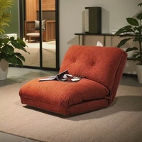 Canapé-lit pliant en L, design moderne en métal, compatible Tatami, style crème, éponge haute densité, pour chambre/salon/petit espace