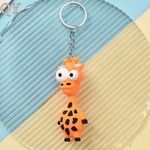 QY <b>Cute</b> Cartoon Animal <b>Bear</b> Keychain Silicone Rubber Pendant Key Ring Bag Charm Phone Strap Car Accessory Gift - Product Image 4