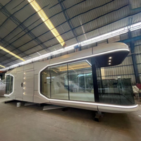 Maison préfabriquée en conteneur, structure en acier préfabriquée, capsule mobile, maison d'hôtes prête à l'emploi