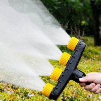 Arroseur à buses multiples réglables en plastique efficace, outil d'irrigation anti-colmatage pour l'arrosage des pelouses, des jardins, des fermes et le lavage de voitures