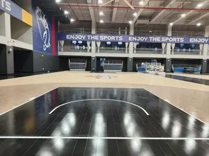 Vente chaude Revêtement de sol de terrain de sport en bois massif de haute densité en érable et en bouleau écologique - Product Image 4