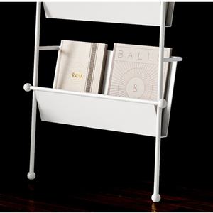 كينو بسيط صحيفة الرف الكلمة مجلة القرون الوسطى متعددة الطبقات عرض تخزين الرف كريم الرياح ضد الجدار - Product Image 5