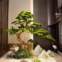 Usine Personnaliser Faux Bonsaï Grande Verdure Artificielle Cyprès Bonsaï Intérieur Extérieur Grand Faux Pin Pin Arbre Décor