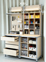 Étagère de rangement multifonctionnelle en aluminium pour marine, design simple, avec panneau perforé, étagère commerciale à plusieurs niveaux avec tiroirs de présentation