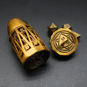 <strong>Bullet</strong> Shape <strong>DND</strong> D20 Dice Keychain Storage Box Metal RPG Dice Keyring for Dungeons and Dragons Game Accessories - Product Image 4