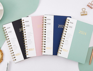 Agenda spirale 365 jours, carnet inspirant en cuir PU, couverture rigide, journal professionnel imprimé pour l'université et l'école - Product Image 6