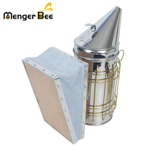 เครื่องรมควันผึ้งรุ่นใหม่ขายดี Menger Bee S-1 ขนาดกลาง ทำจากสแตนเลส สีเหลือง น้ำเงินเงิน สำหรับการเลี้ยงผึ้ง น้ำหนัก 736 กรัม - Product Image 1