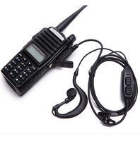 Baofeng UV-82 Dual PTT Headset Earpiece Earphone dengan Mic untuk Baofeng UV-82 UV-8D UV-82L UV-89 UV-82HP Walkie Talkie