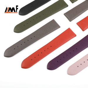 Bracelet de montre en cuir nappa doublé Hermas résistant à la mode, fabriqué en usine, multicolores, motif lychee, largeur de bande 18-24 mm - Product Image 5