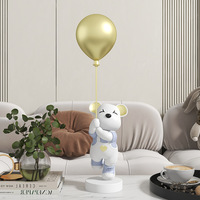 NOUVELLE ARRIVÉE ORNEMENT EN RÉSINE EN FORME D'OURSON PEINT À LA MAIN POUR L'INTÉRIEUR