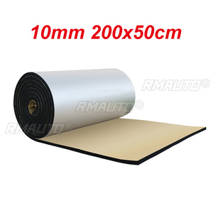 1PC 0.5x2Mx10mm Tapis d'isolation phonique et thermique en coton et feuille d'aluminium pour voiture, insonorisation et isolation acoustique - Product Image 1