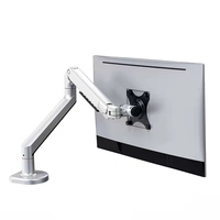 Support de bureau VESA pneumatique argenté pour bras de moniteur ergonomique de 32 "avec support de charge élevée Conception articulée