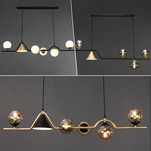 Jacksun bếp đảo chiếu sáng LED Glass Shade Đèn chùm thủy tinh hiện đại ánh sáng mặt dây chuyền nhà hàng hình cầu Mặt dây chuyền ăn uống - Product Image 2