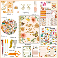 Ensemble de papeterie de haute qualité pour enfants, journal de dessin DIY, scrapbooking, avec autocollants, ciseaux, pour filles, cadeau d'anniversaire créatif