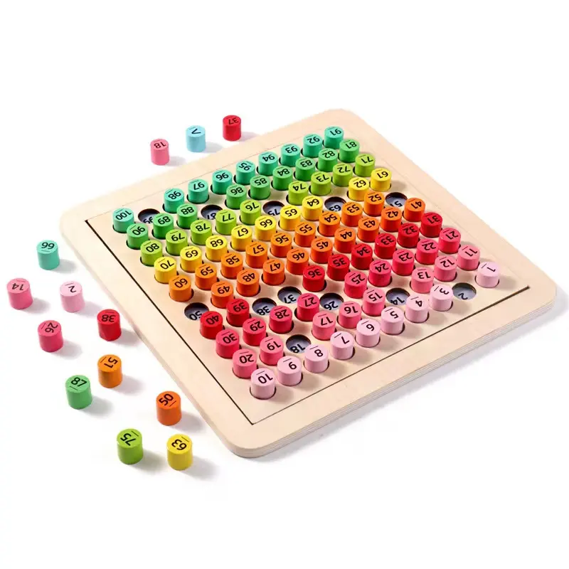 Vorschule Aufklärung Montessori Holz Kinder früh pädagogische Arithmetik kognitive hundert Brett Nummer Spiel