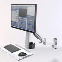 Soporte de Pared para Monitor Meisonic T8-GA02KB, Nuevo Soporte de Aluminio VESA para Teclado y Monitor, Inclinación de 90 Grados, 32 Pulgadas