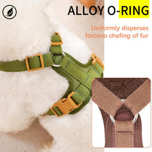 Pengiriman cepat setelan tali dan kekang anjing kualitas tinggi 3 warna rompi berventilasi populer jenis tali dada anjing antirusak tali anjing - Product Image 6