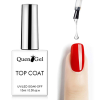 Nouveautés Couche de finition et couche de base de haute qualité 15ml Vernis à ongles Uv Diamant mat Super brillant Gel de finition non essuyable