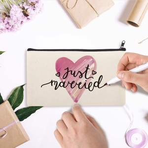 Nouvelle Trousse de Maquillage en Coton Biologique Personnalisable avec Fermeture Éclair, Motif Lettres et Logo Personnalisé – Vente en Gros - Product Image 4