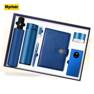 Myriver Novo Criativo Diário Caneta Usb Três Peças Conjunto De Luxo Personalizado Presentes De Aniversário De Negócios Conjunto De Presente De Lembrança Itens