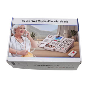 Téléphone d'appel d'urgence 4G pour personnes âgées 5 cadrans rapides Bouton rouge SOS Emplacement SIM unique Téléphone <span class=keywords><strong>fixe</strong></span> sans fil - Product Image 6