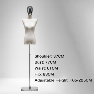 <span class=keywords><strong>Mannequin</strong></span> de <span class=keywords><strong>couture</strong></span> femme demi-corps en mousse et tissu, réglable, pour présentation de vêtements, prix abordable - Product Image 3